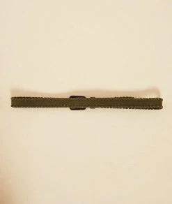 Accessoires Prêt-à-porter | Ceinture Croûte De Cuir Bords Tressés KAKI | Etam Femme