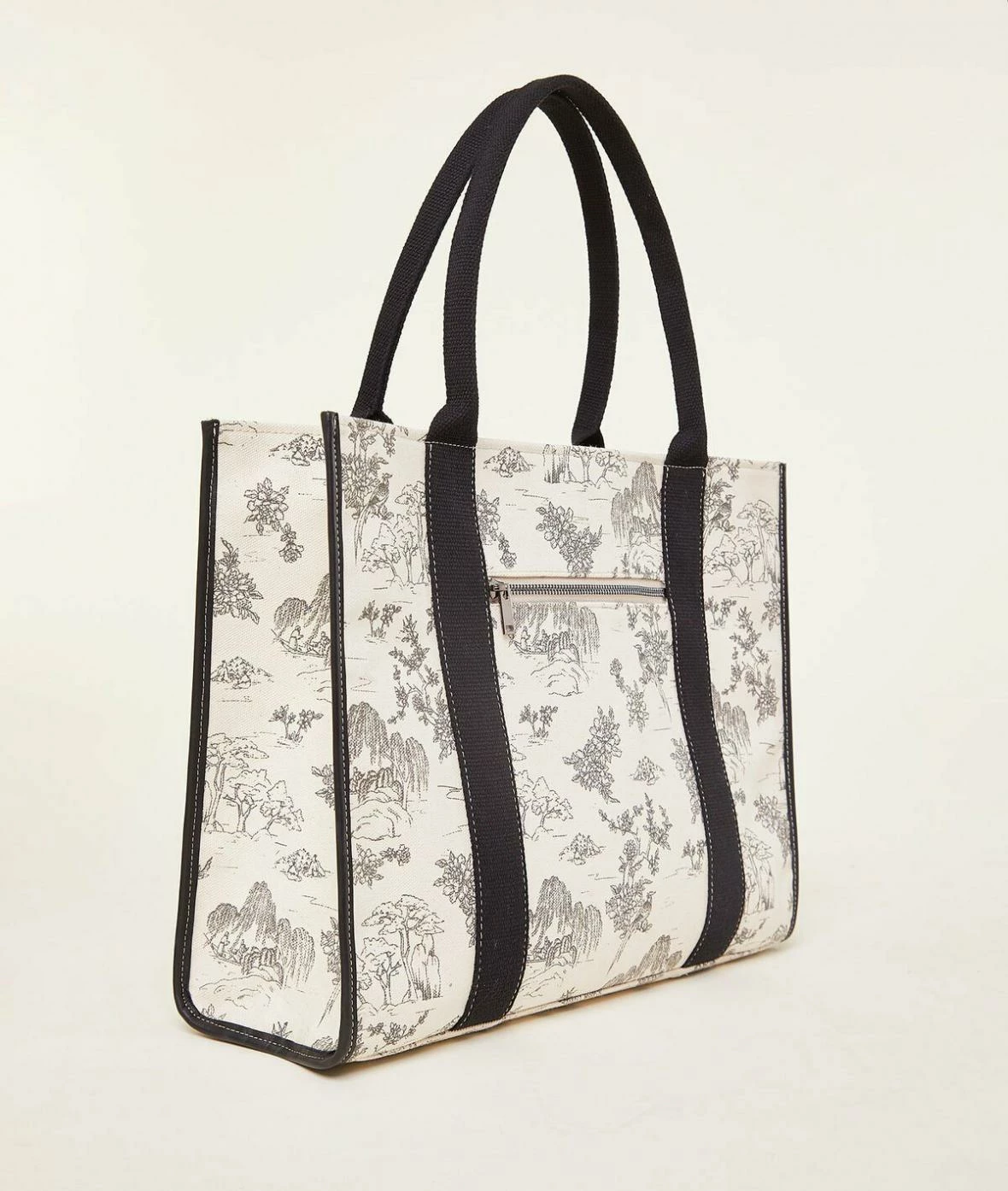 Accessoires Prêt-à-porter | Sac Cabas Imprimé ECRU | Etam Femme – Image 3