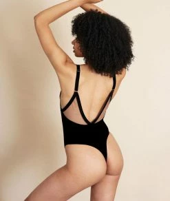 Bar à Bodys | Body Dos Nu Détails Tulle NOIR | Etam Femme