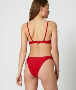 Bas De Maillots De Bain | Bikini Brésilien High Leg Maillot De Bain ROUGE | Etam Femme