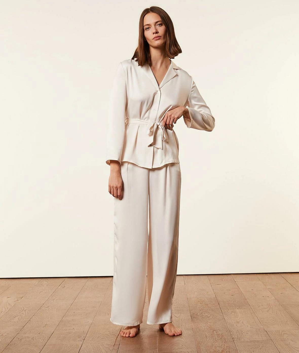 Bas De Pyjama | Pantalon De Pyjama Satiné ECRU | Etam Femme – Image 2