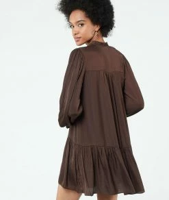 Beachwear | Robe Courte Satinée MARRON | Etam Femme