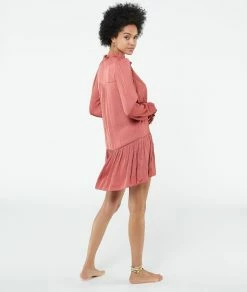 Beachwear | Robe Courte Satinée TERRACOTTA | Etam Femme