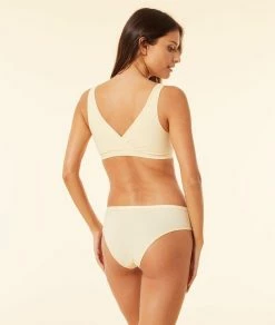 Brassières | Brassière Réversible En Coton Bio Extensible JAUNE PALE | Etam Femme