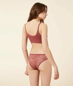 Brassières | Brassière Réversible En Dentelle Et Microfibre Extensible TERRACOTTA | Etam Femme