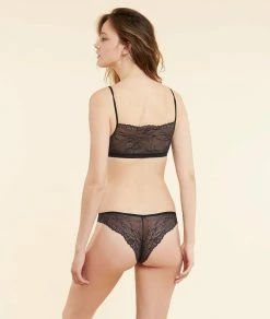 Brassières | Brassière Réversible Sans Armatures En Dentelle Extensible Et éco-responsable NOIR | Etam Femme