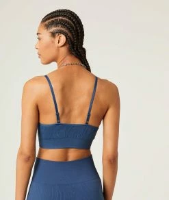 Brassières De Sport | Brassière De Sport Décolleté Triangle – Maintien Médium BLEU | Etam Femme
