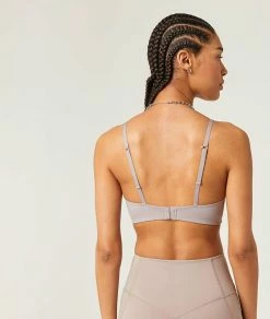 Brassières De Sport | Brassière De Sport Décolleté Triangle – Maintien Médium TAUPE | Etam Femme