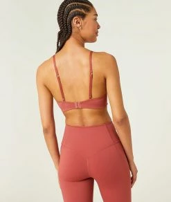 Brassières De Sport | Brassière De Sport Décolleté Triangle – Maintien Médium TERRACOTTA | Etam Femme
