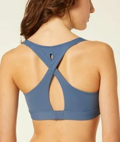 Brassières De Sport | Brassière De Sport Dos Croisé – Maintien Fort BLEU | Etam Femme