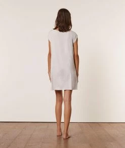 Chemises De Nuit | Chemise De Nuit Bas Dentelle GRIS CLAIR | Etam Femme