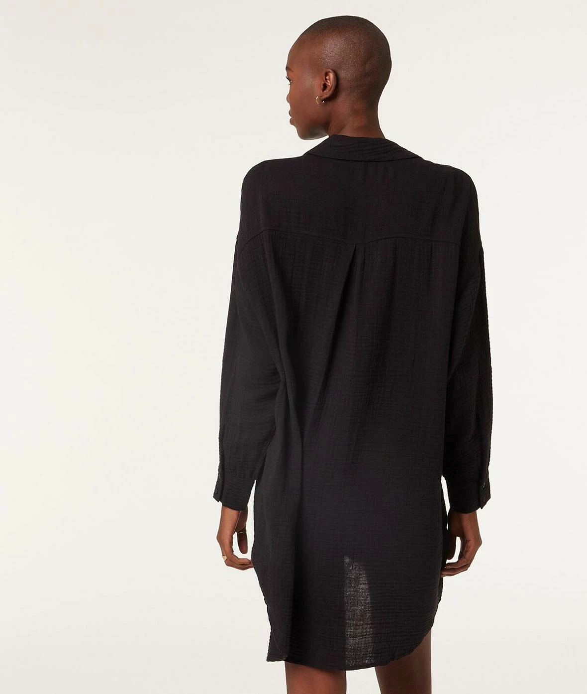 Chemises De Nuit | Chemise De Nuit En Coton NOIR | Etam Femme