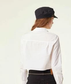 Chemisiers & Blouses | Chemise Courte En Coton BLANC | Etam Femme