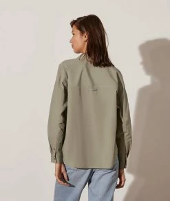 Chemisiers & Blouses | Chemise En Coton KAKI CLAIR | Etam Femme