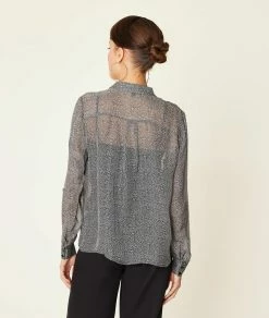 Chemisiers & Blouses | Chemisier Transparent En Soie NOIR | Etam Femme