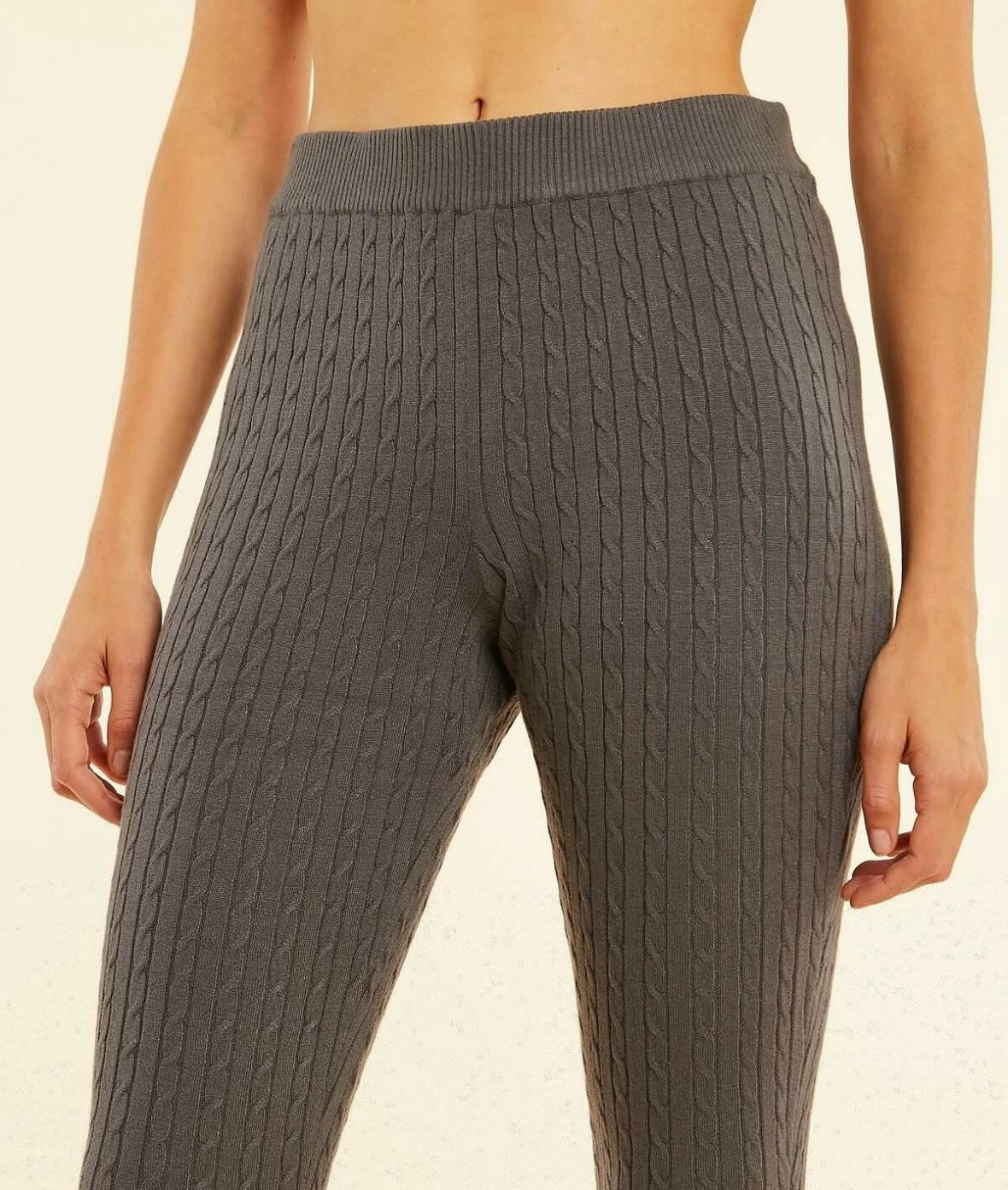 Collants, Bas & Chaussettes | Legging Cocooning Effet Torsadé ANTHRACITE | Etam Femme – Image 3