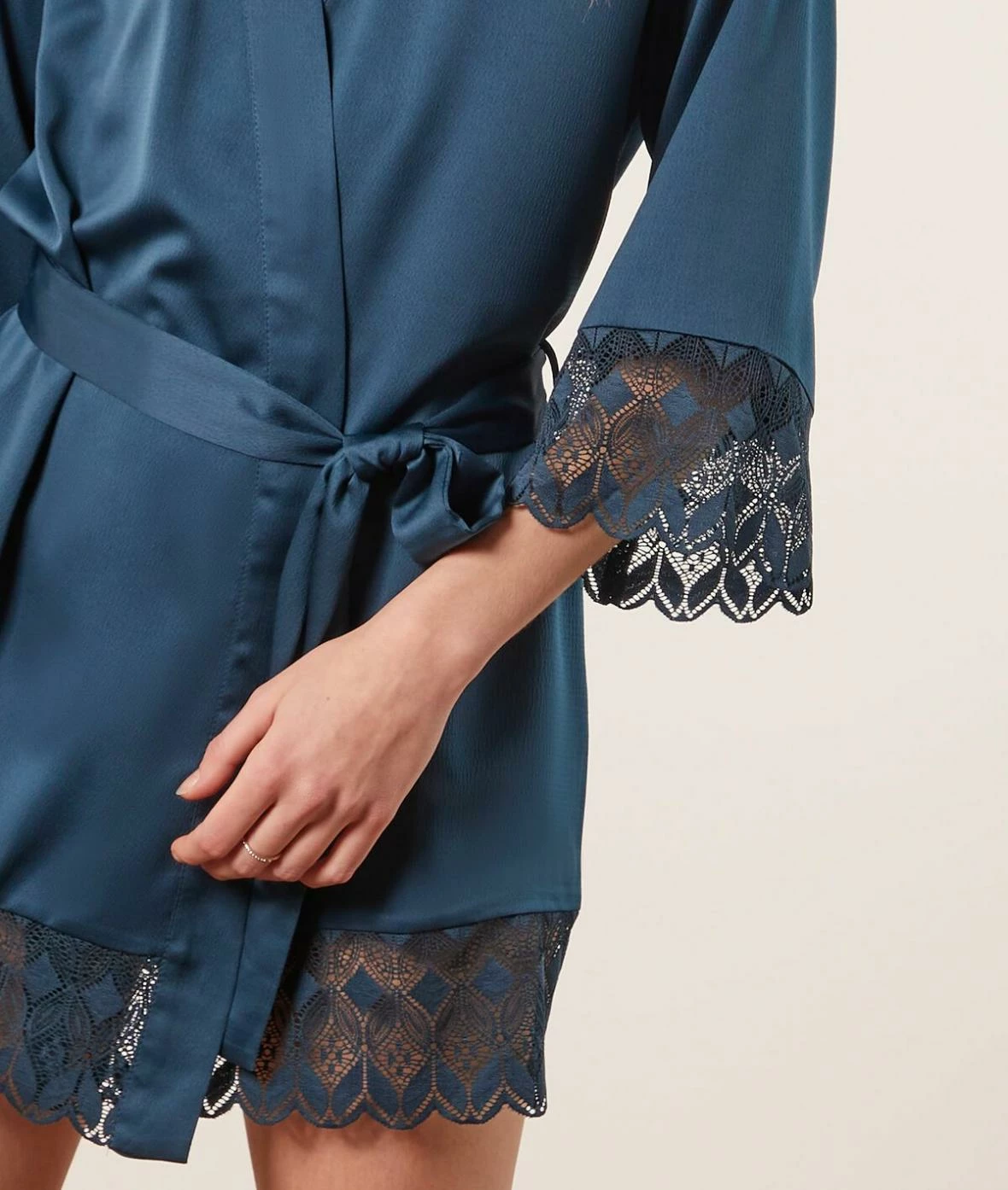 Déshabillés & Kimonos | Déshabillé Détails Dentelle ENCRE | Etam Femme – Image 3