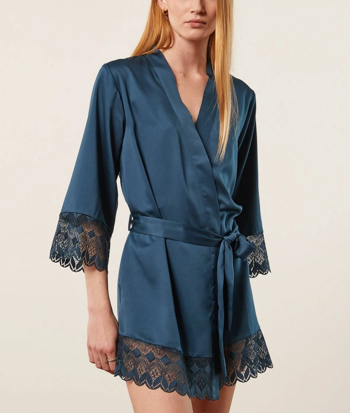 Déshabillés & Kimonos | Déshabillé Détails Dentelle ENCRE | Etam Femme – Image 4