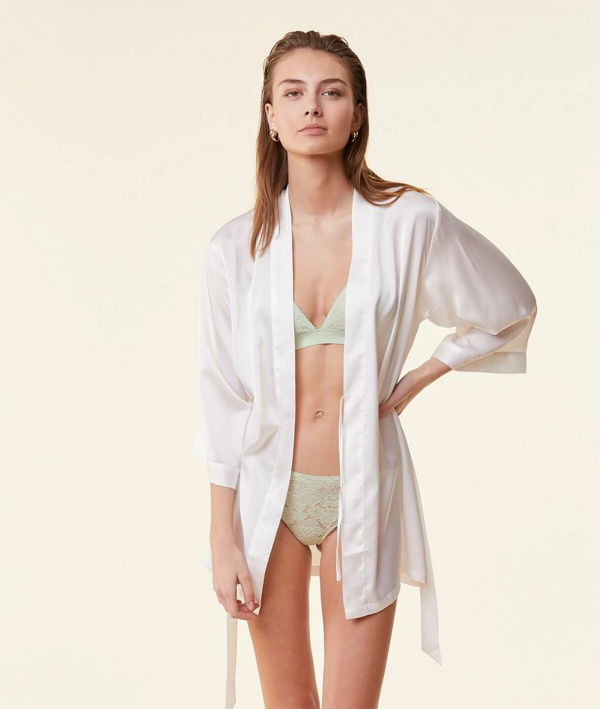 Déshabillés & Kimonos | Déshabillé Dos Dentelle PERLE | Etam Femme