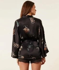 Déshabillés & Kimonos | Déshabillé Imprimé NOIR | Etam Femme