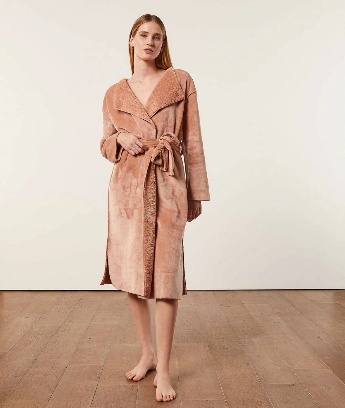 Déshabillés & Kimonos | Déshabillé Velours Intérieur Fausse Fourrure MARRON | Etam Femme – Image 2