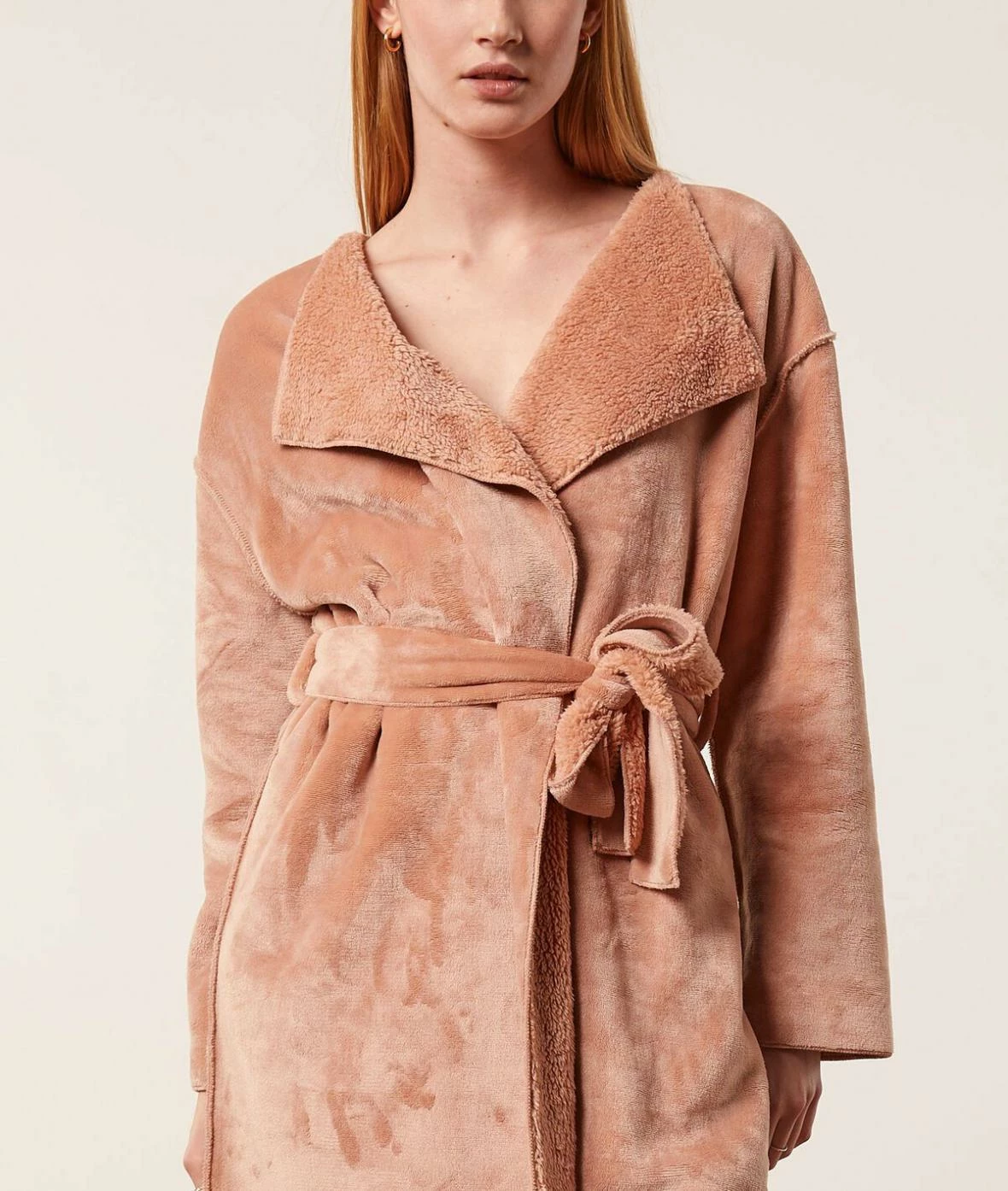 Déshabillés & Kimonos | Déshabillé Velours Intérieur Fausse Fourrure MARRON | Etam Femme – Image 4