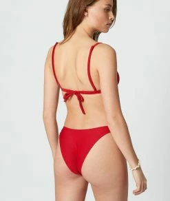 Hauts De Maillots De Bain | Bandeau Sans Armatures Maillot De Bain ROUGE | Etam Femme