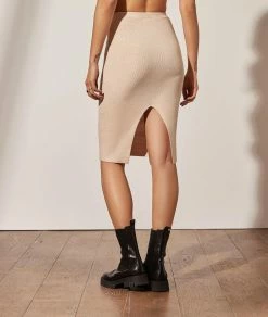 Jupes & Shorts | Jupe En Maille BEIGE ROSE | Etam Femme