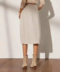 Jupes & Shorts | Jupe Midi évasée GRIS BLANC | Etam Femme