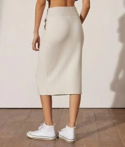 Jupes & Shorts | Jupe Midi En Maille CRÈME | Etam Femme