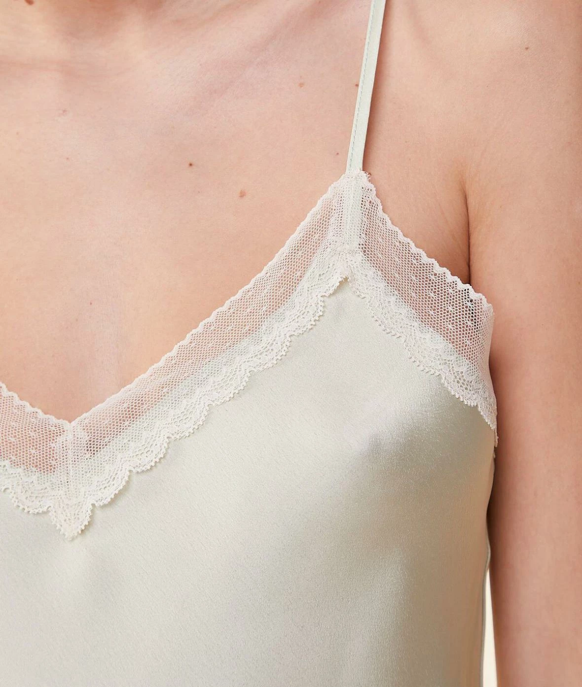 Les Pyjamas | Caraco Décolleté Dentelle CELADON | Etam Femme – Image 3