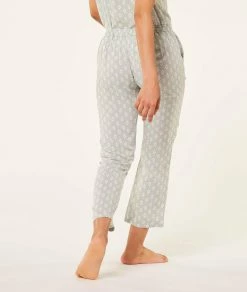 Les Pyjamas | Pantalon De Pyjama 7/8 Imprimé VERT | Etam Femme