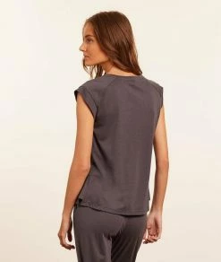 Les Pyjamas | Top Manches Courtes ANTHRACITE | Etam Femme