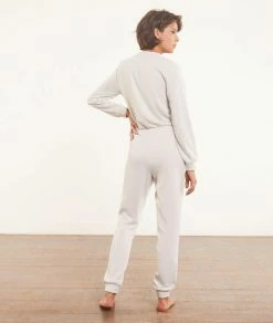 Loungewear : Confort & Chill | Combinaison Zippée à Nouer à La Taille GRIS CLAIR | Etam Femme