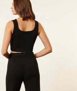 Loungewear : Confort & Chill | Crop Top Col Carré NOIR | Etam Femme