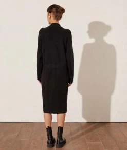 Manteaux & Blousons | Manteau Long En Maille NOIR | Etam Femme