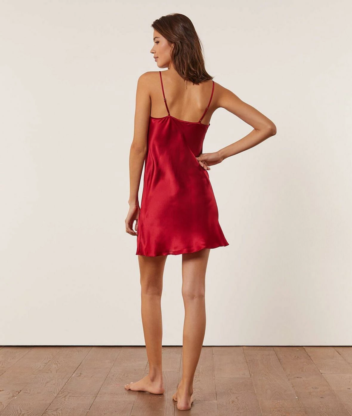 Nuisettes | Nuisette En Soie ROUGE | Etam Femme