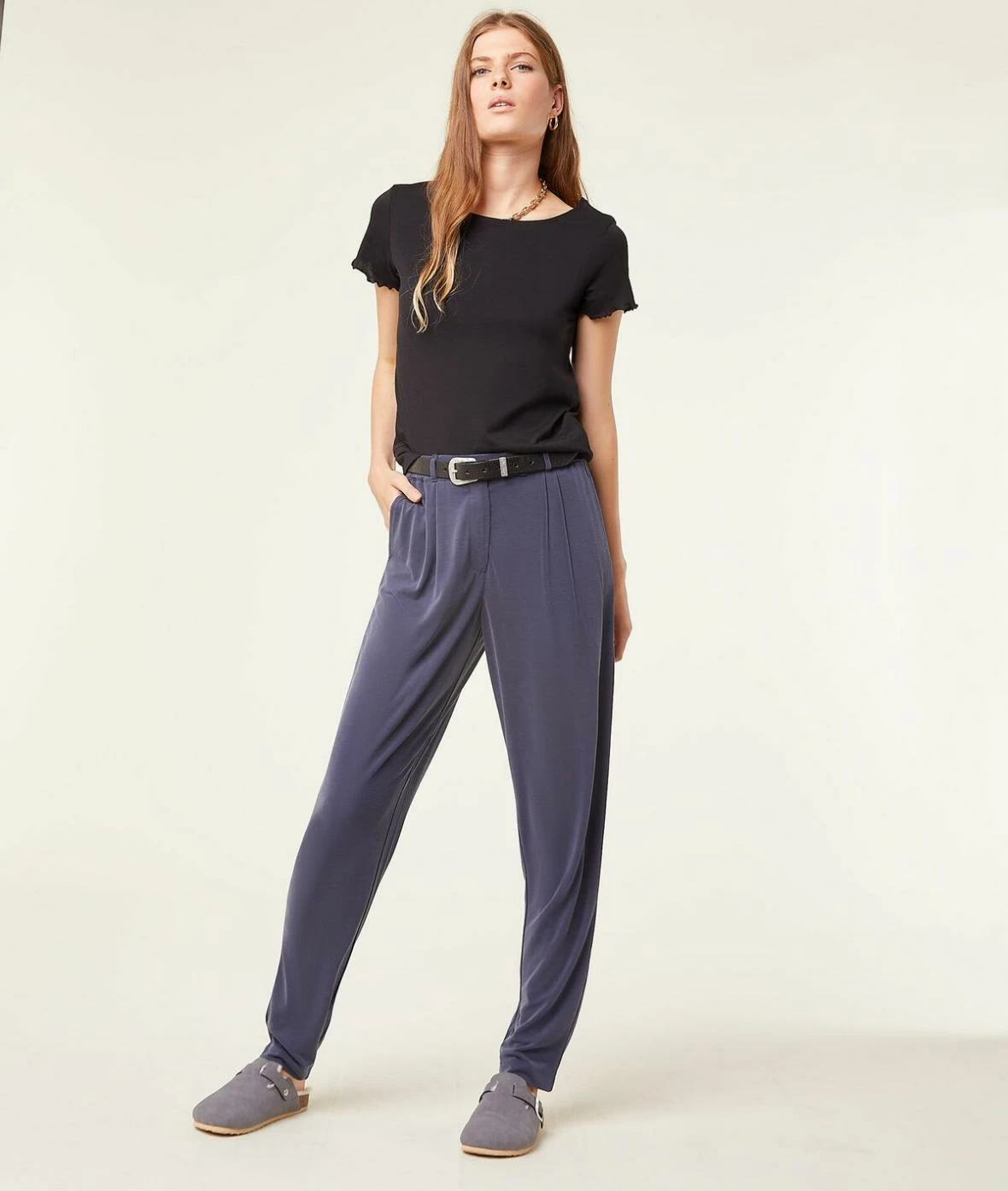 Pantalons & Jeans | Pantalon Coupe Cigarette NUIT | Etam Femme – Image 4