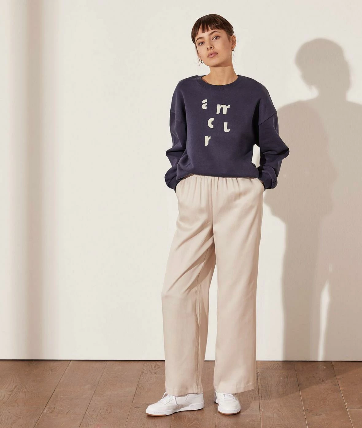 Pantalons & Jeans | Pantalon Coupe Large GRIS/BLANC | Etam Femme – Image 3