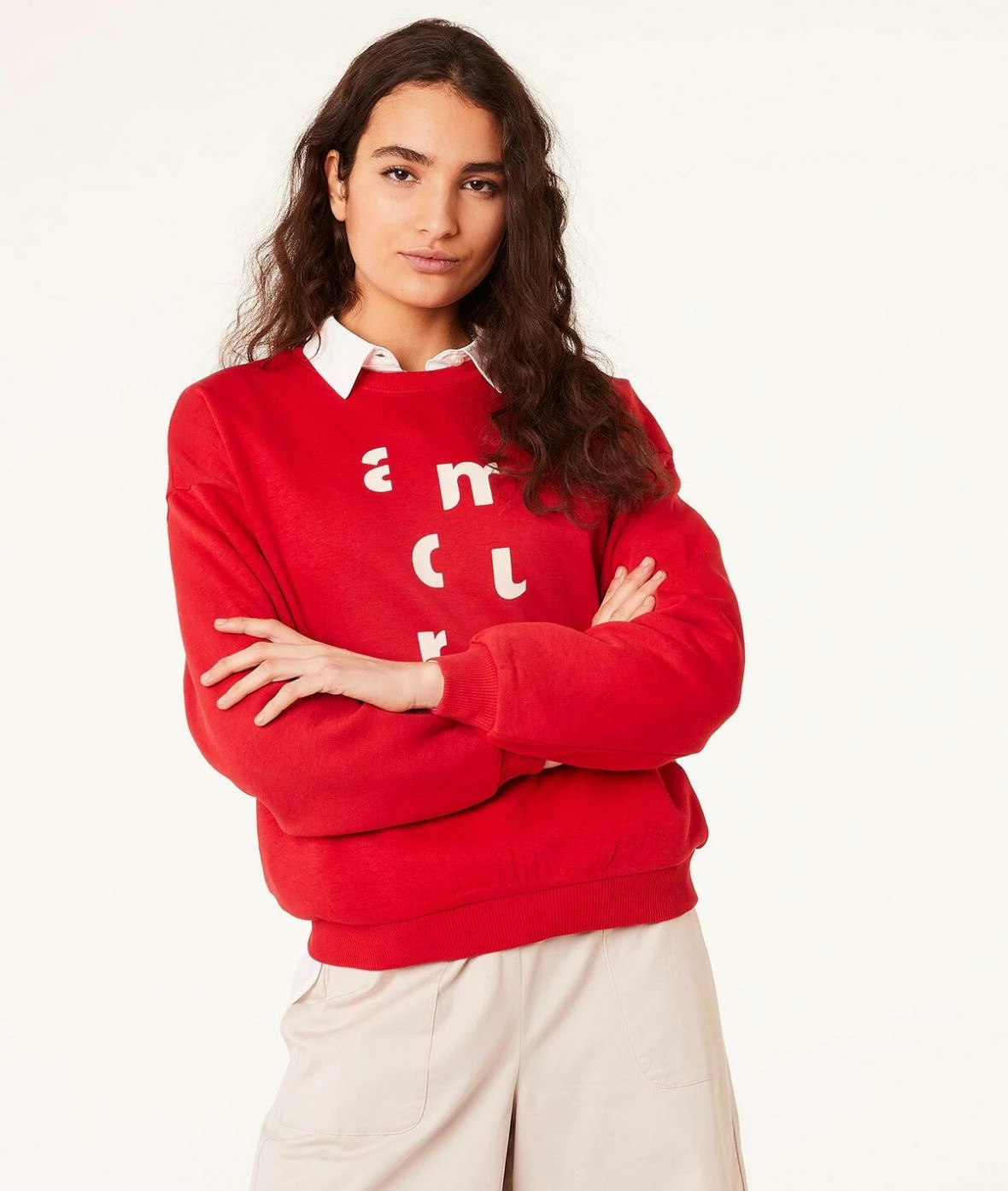 Pulls & Gilets | Sweat "Amour" ROUGE | Etam Femme – Image 3