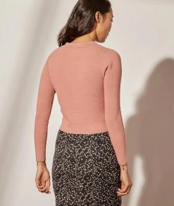 Pulls & Gilets | Gilet En Maille Col V CAMEL | Etam Femme