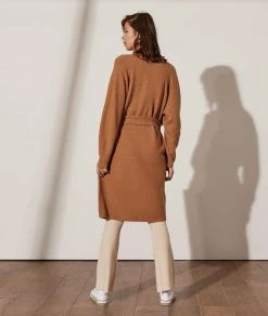 Pulls & Gilets | Gilet Long En Maille à Nouer CRÈME | Etam Femme