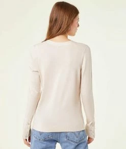 Pulls & Gilets | Pull Col V En Maille éco-responsable BEIGE CHINE | Etam Femme