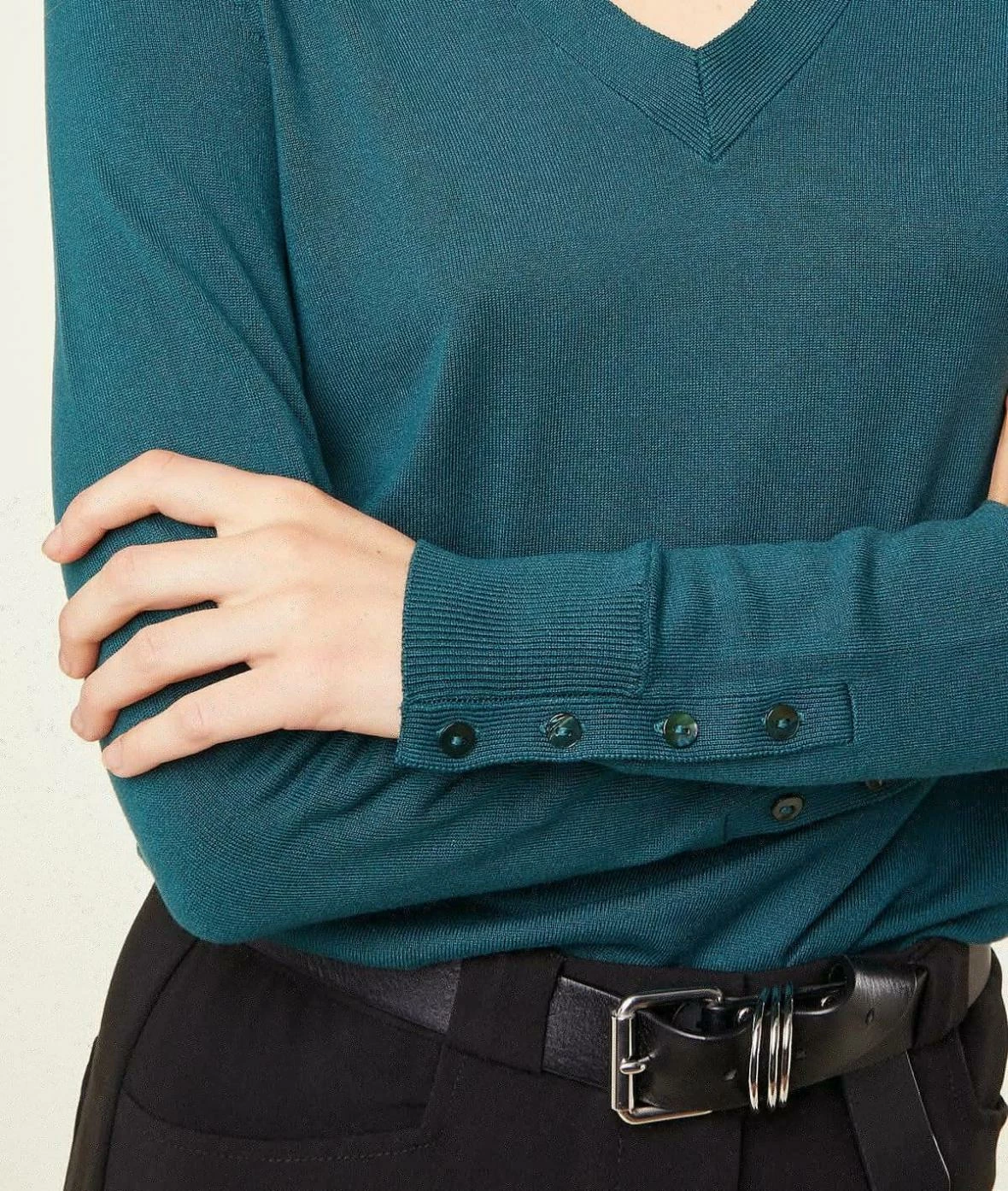 Pulls & Gilets | Pull Col V En Maille éco-responsable CANARD | Etam Femme – Image 3