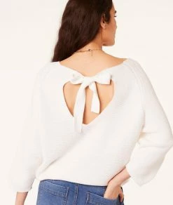 Pulls & Gilets | Pull Dos Noué BLANC | Etam Femme