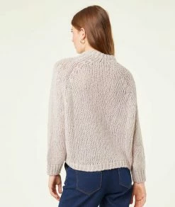 Pulls & Gilets | Pull En Maille Col Rond BEIGE CHINE | Etam Femme