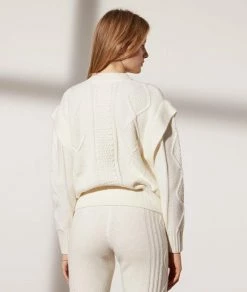 Pulls & Gilets | Pull En Maille Torsadée ECRU | Etam Femme