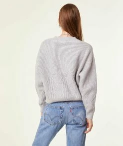 Pulls & Gilets | Pull En Maille Torsadée GRIS CHINE CLAIR | Etam Femme