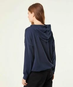 Pulls & Gilets | Sweat En Maille à Capuche MARINE | Etam Femme