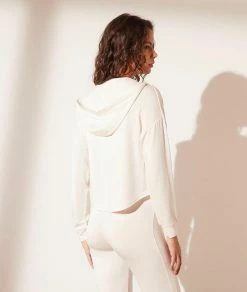 Pulls & Gilets | Sweat Zippé à Capuche ECRU | Etam Femme